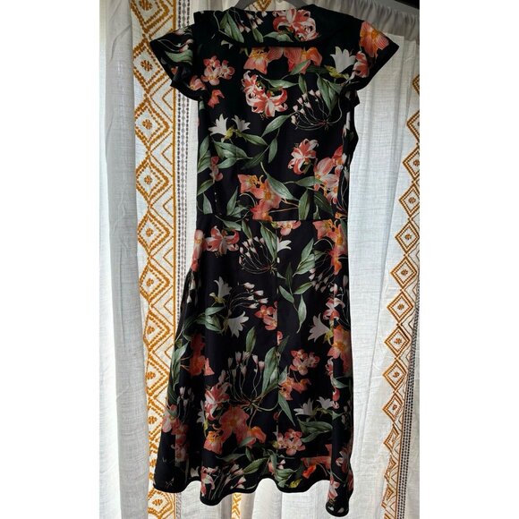 Anthropologie Hibiscus Floral Wrap Dress (Size 4) Hi There from Karen Walker - Picture 6 of 9